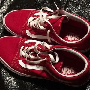 EUC Red and White Vans